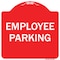 Signmission Designer Series Employee Parking, Red & White Heavy-Gauge Aluminum Sign, 18" x 18", RW-1818-9849 A-DES-RW-1818-9849 - alternate 1
